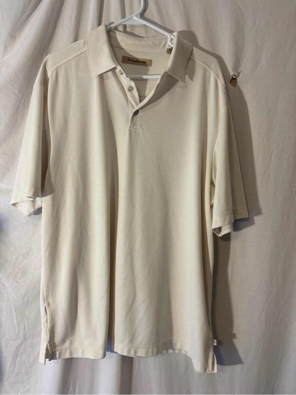 Tommy Bahama Ivory Short-Sleeve Polo